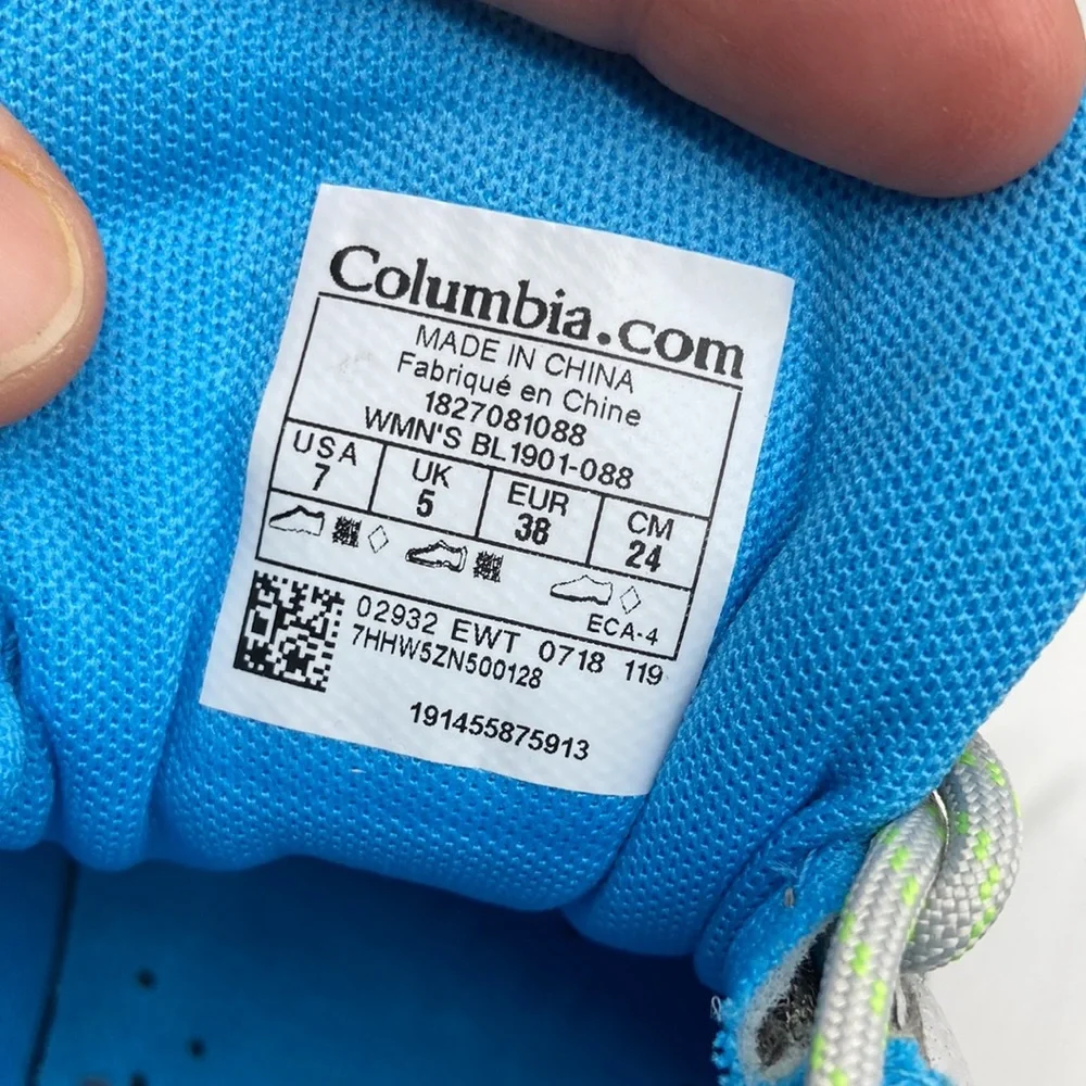 NWT Columbia Wayfinder Outdry Blue Grey Hiking Outdoor Low Top Sneakers …